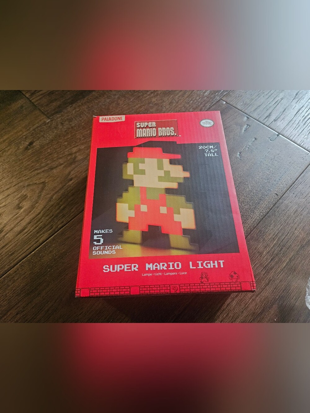 Paladone Nintendo Block Super Mario Bros Light Lamp 5 Sound Game Room Decor New.